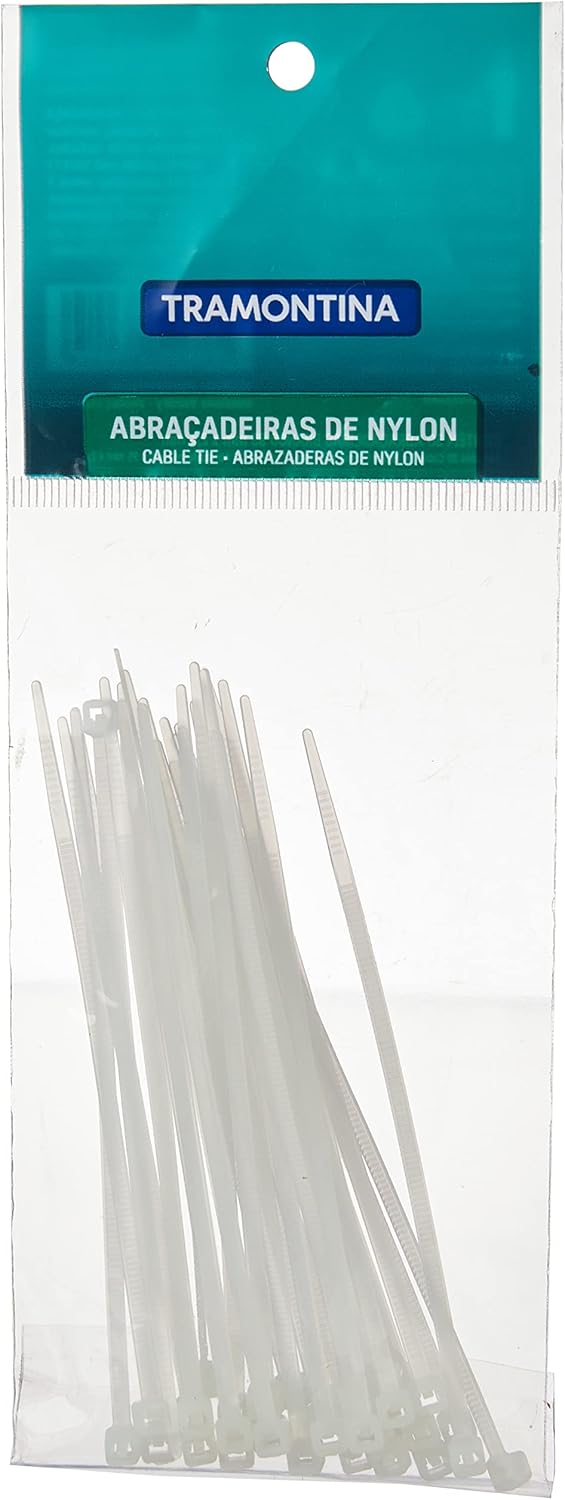 Abraçadeira de Nylon 95x2,4 mm Tramontina Branca