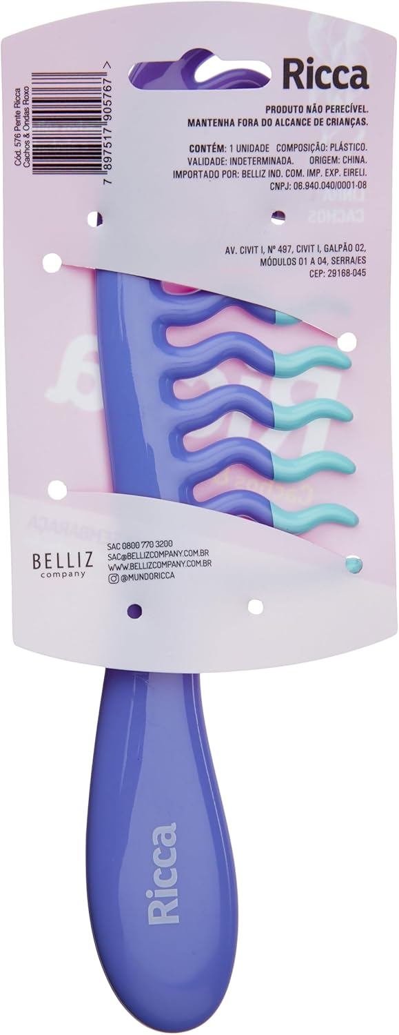 Peine morado Ricca Curls & Waves