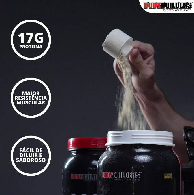 Kit Whey Protein Bodybuilders 2kg + Bcaa + Creatina + Shaker