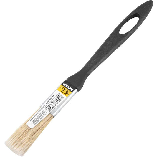 Pincel 1/2" cerdas brancas cabo plástico para tintas pva e epóxi - Vonder