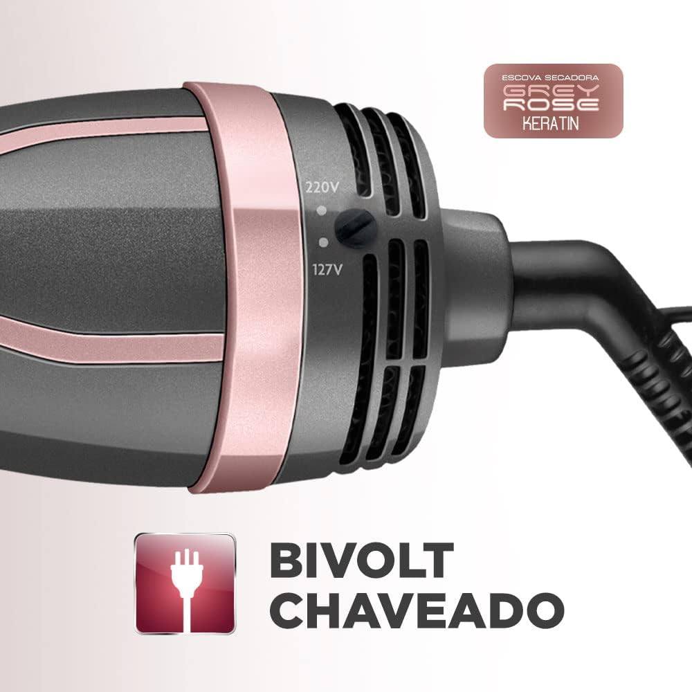 MONDIAL Escova Secadora Keratin, Bivolt, 1200W