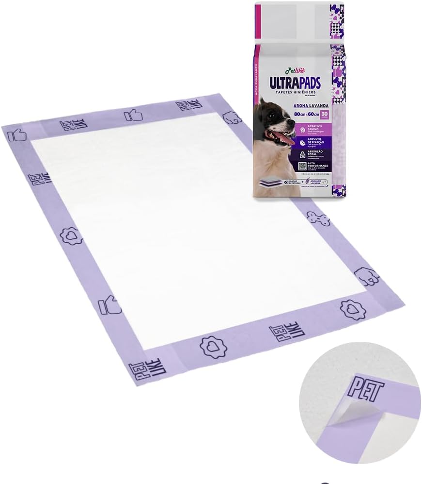 Tapete Higiênico Para Cães Ultra 80 cmx60 cm - 30 Unidades