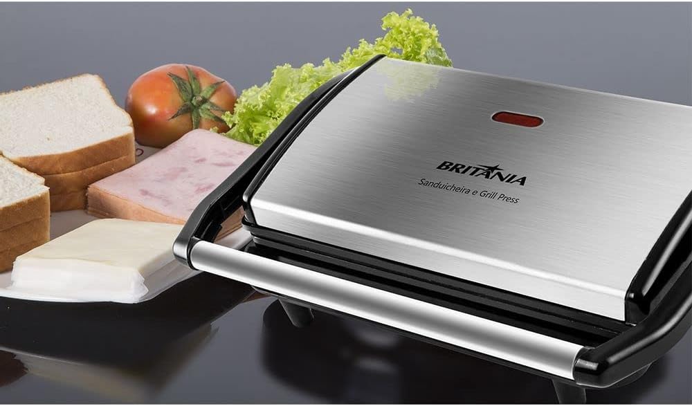 Sandwichera y parrilla 2 en 1 Britânia Press - 850 W 220 V