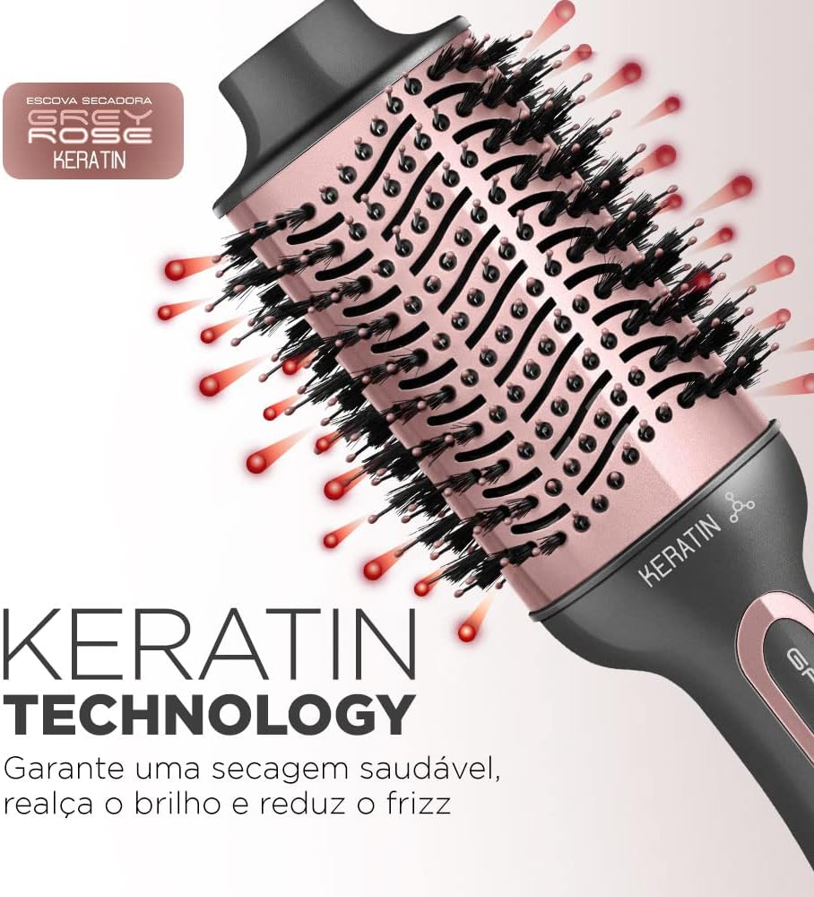 MONDIAL Escova Secadora Keratin, Bivolt, 1200W
