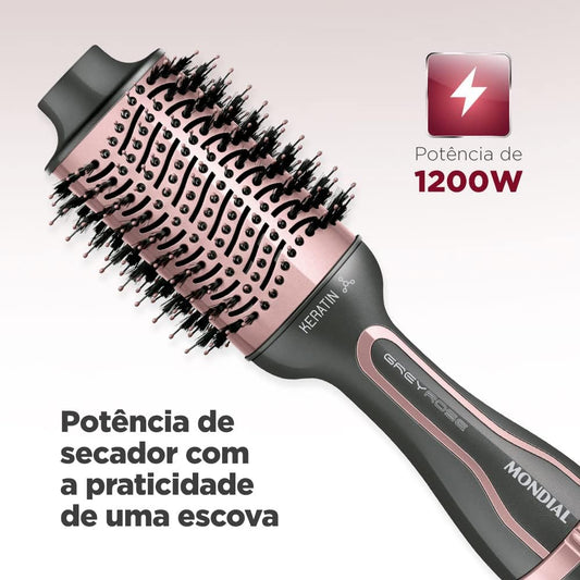 MONDIAL Escova Secadora Keratin, Bivolt, 1200W