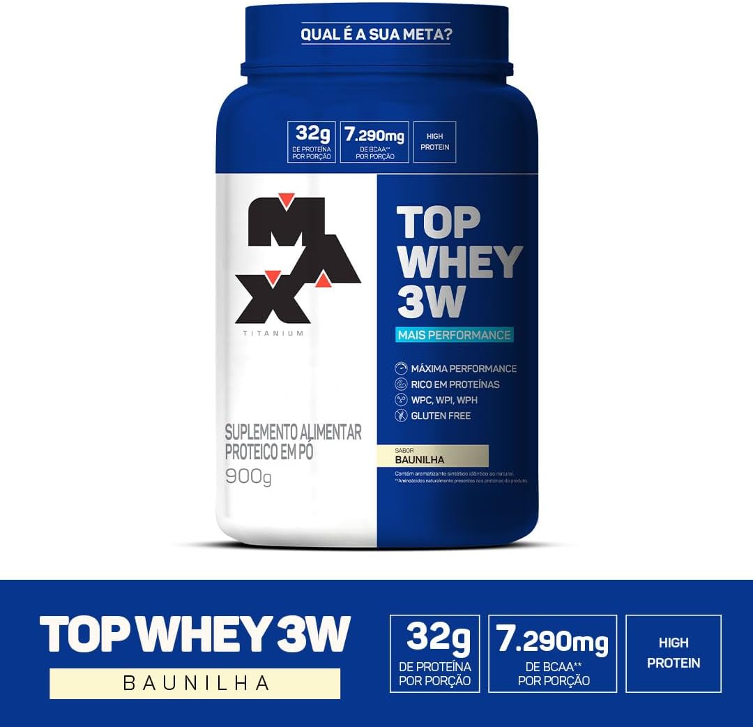 Max Titanium Top Whey 3W Plus Performance 900 g Vainilla
