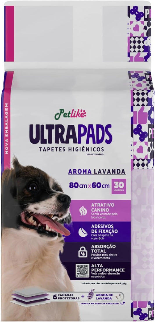 Tapete Higiênico Para Cães Ultra 80 cmx60 cm - 30 Unidades