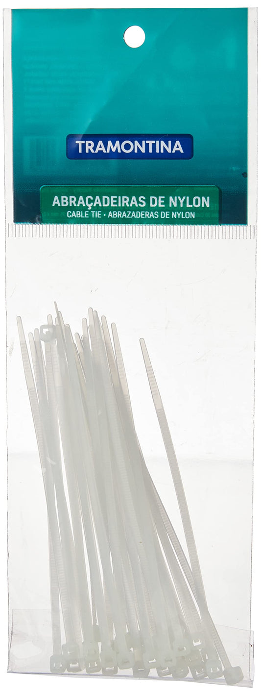 Abraçadeira de Nylon 95x2,4 mm Tramontina Branca
