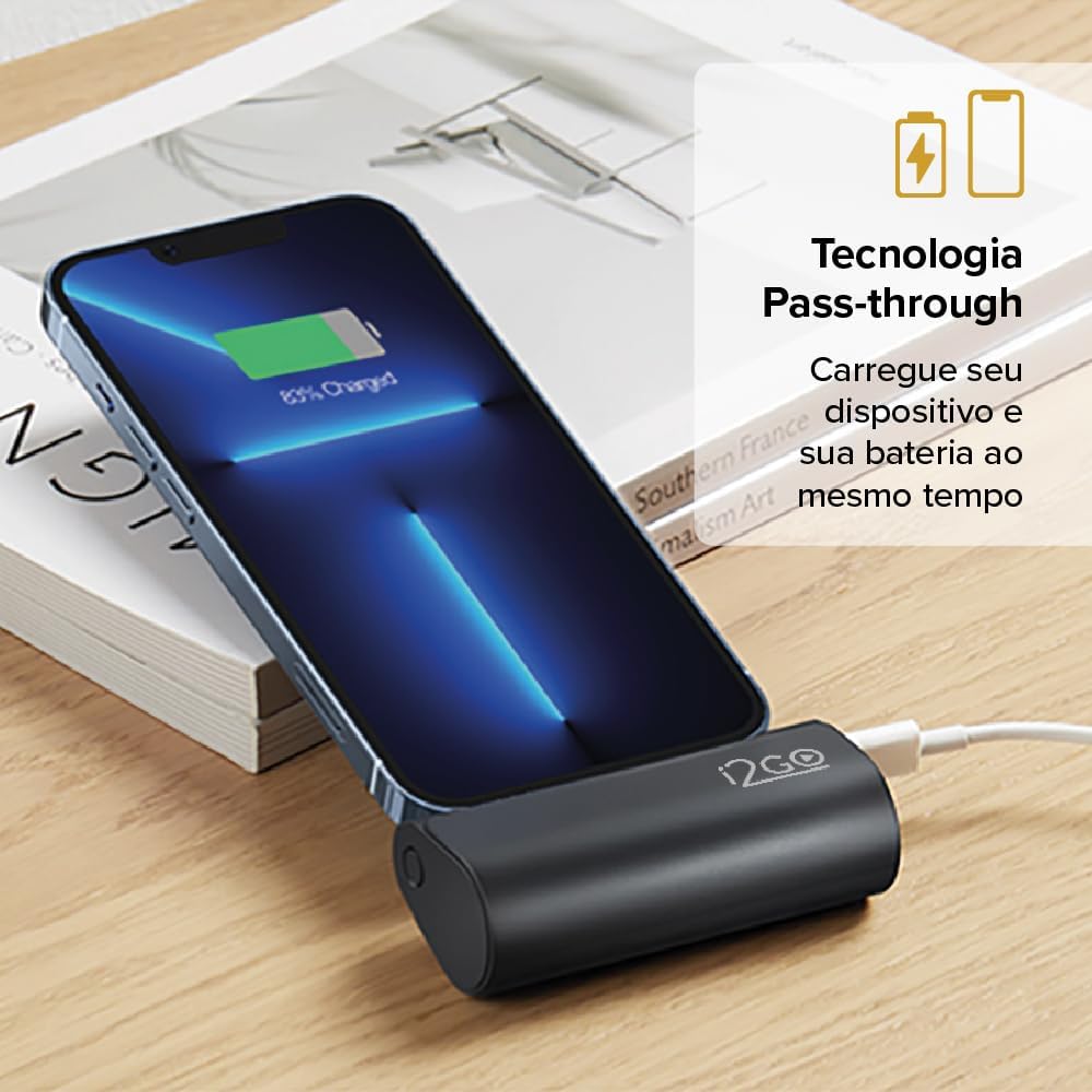 Carregador Portátil (Power Bank) i2GO Pocket 5000mAh - Modelo Lightning- Bivolt