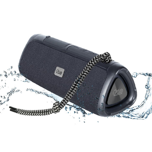 I2GO, Caixa De Som Bluetooth 3 Angle Sound. 12W RMS, Resistente à Água, Preto